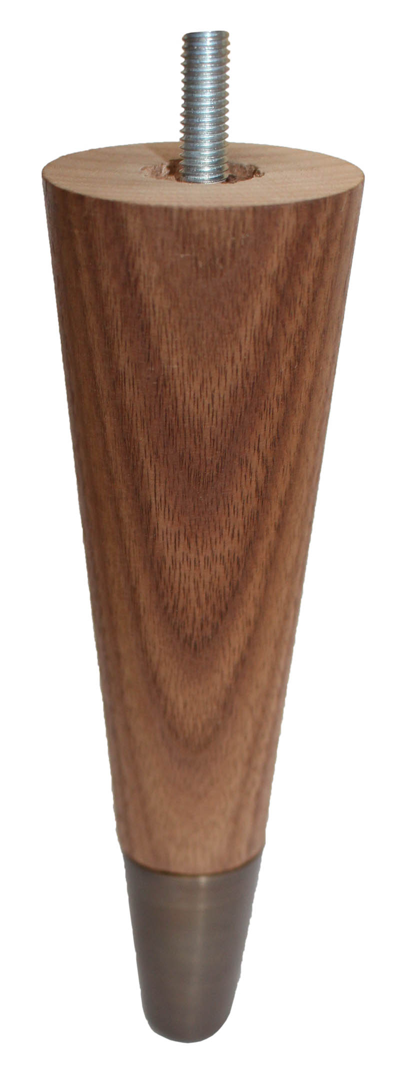 Andrea Solid Walnut Tapered Furniture Legs with Slipper Cups Heritage Components