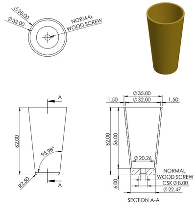 Hilton Brass Leg Cup