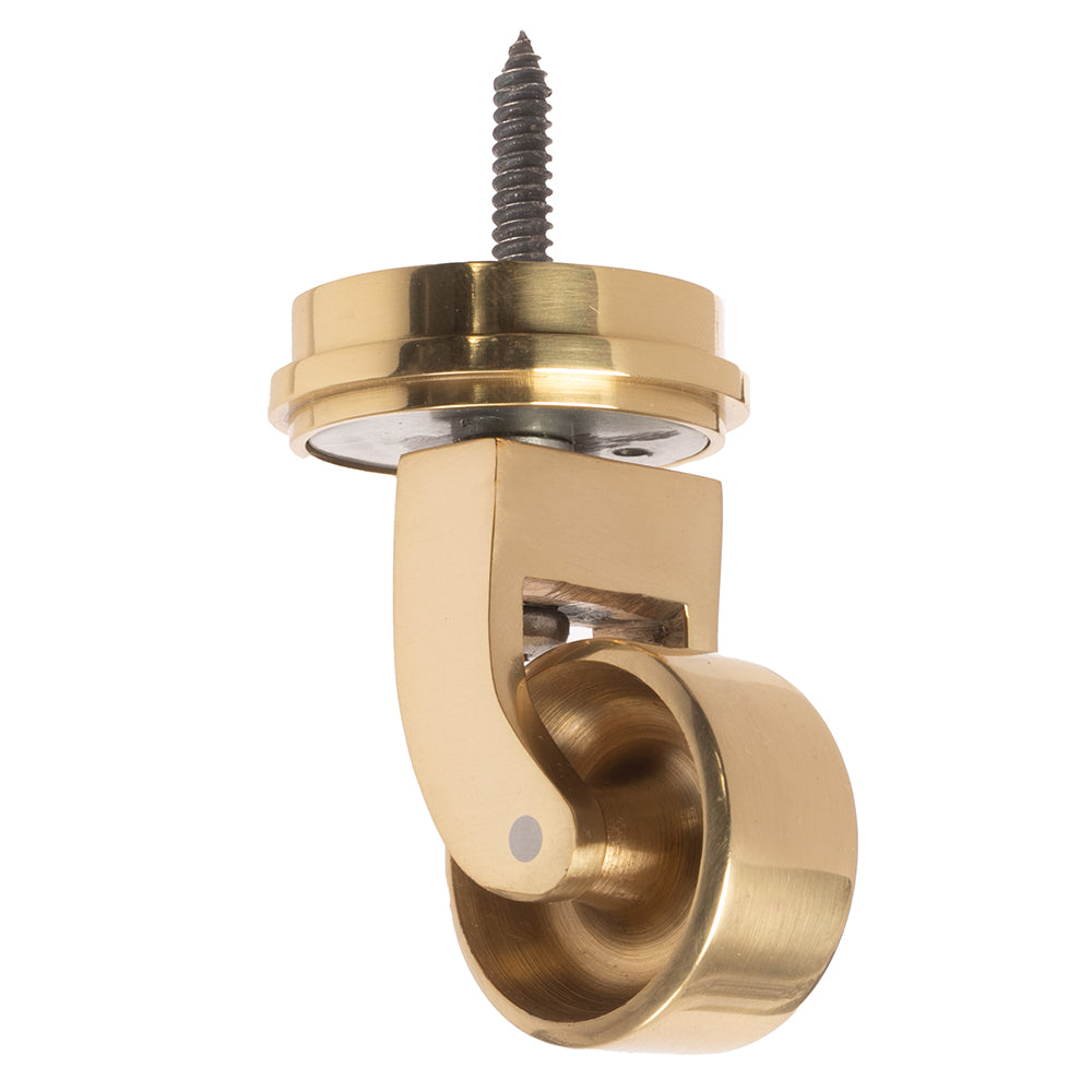 Brass Screw Castor with Round Embellisher