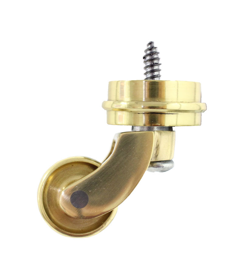 Brass Screw Castor with Round Embellisher