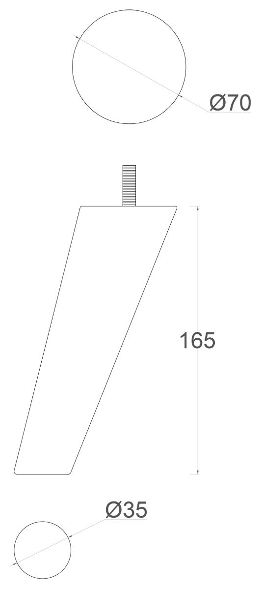 Isla Angled Accent Furniture Legs