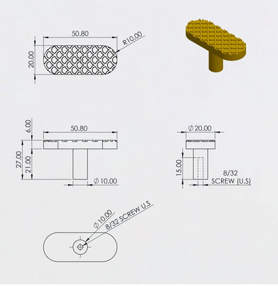 Monza Cabinet Knob