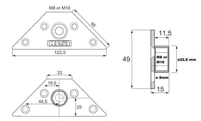 Scandinavian Premium Triangular Fixing Plate